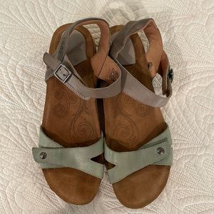 COPY - Taos Sandler womens size 10-10.5 with cork wedge heel hardly worn